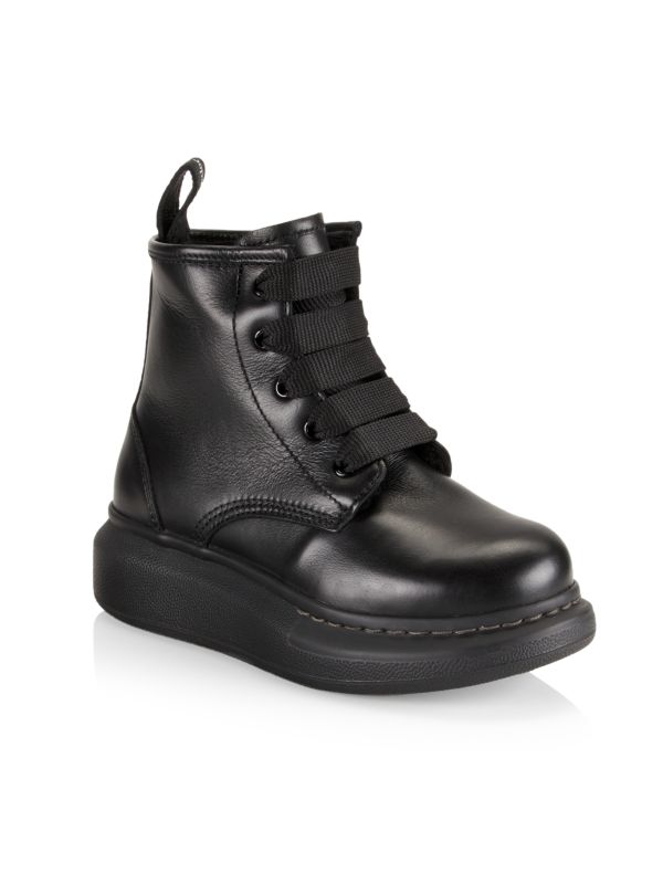 Alexander McQueen Little Kid's & Kid's Leather Lace Up Boots